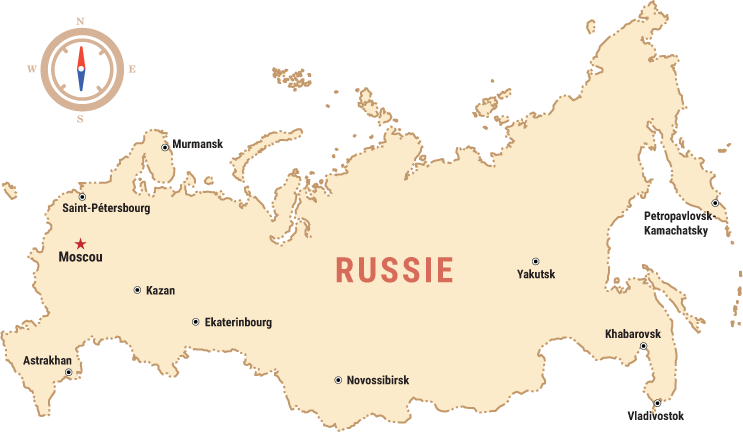 Carte de Voyage de la Russie