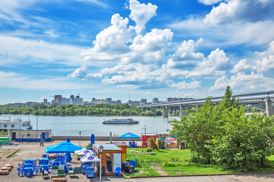 Boat trip on the Ob river, Novosibirsk