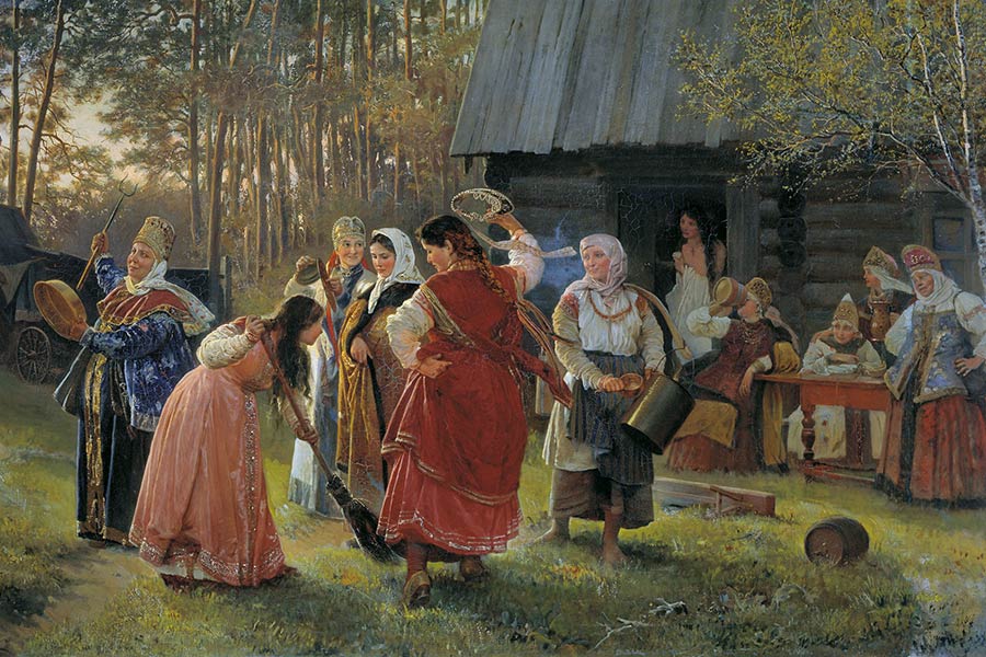 «Девичник», А.И. Корзухин, Традиции девичника в России