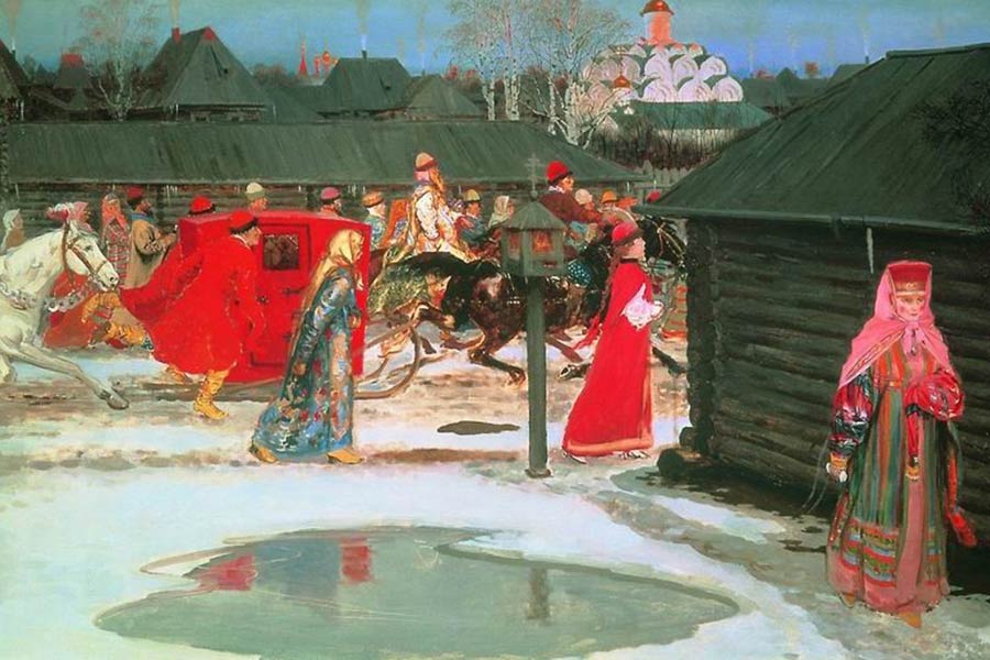 “Procession de mariage à Moscou”, A.P. Ryabushkin