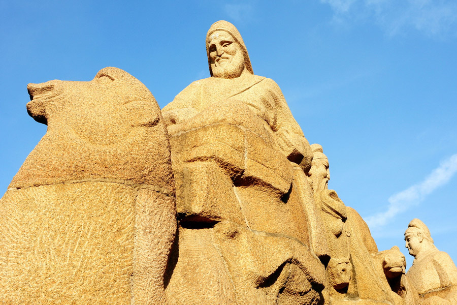 Silkroad rock arts in Xian, China