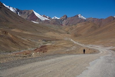 Road conditions on the Pamir Highway