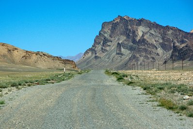 Road conditions on the Pamir Highway