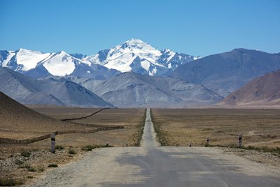 Road conditions on the Pamir Highway