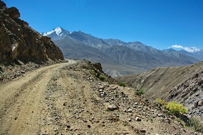 Road conditions on the Pamir Highway