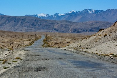 Road conditions on the Pamir Highway