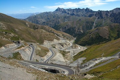 Road conditions on the Pamir Highway