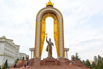 Statue of Ismail Samani, Dushanbe