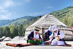 Felt Rug Making, Kyrgyzstan, Central Asia