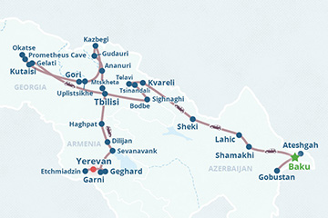 Tour Azerbaiyán, Georgia y Armenia