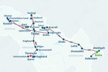 Mapa del itinerario