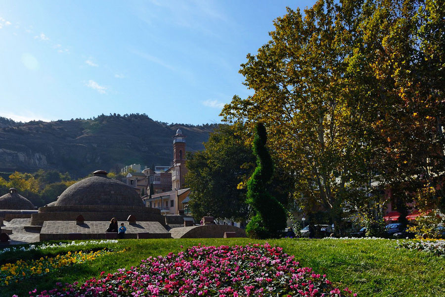 Barrio de los baños sulfurosos, Tiflis, Georgia