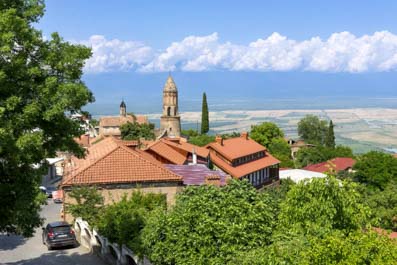 Vista de la ciudad de Sighnaghi, Georgia