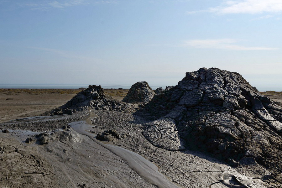 Volcanes de lodo de Gobustán, cerca de Bakú, Azerbaiyán