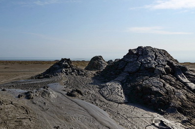 Volcanes de lodo de Gobustán, cerca de Bakú, Azerbaiyán