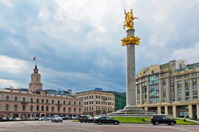 Plaza de la Libertad, Tiflis, Georgia