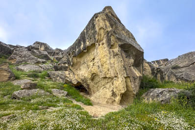 Gobustan Rock Drawings near Baku, Azerbaijan