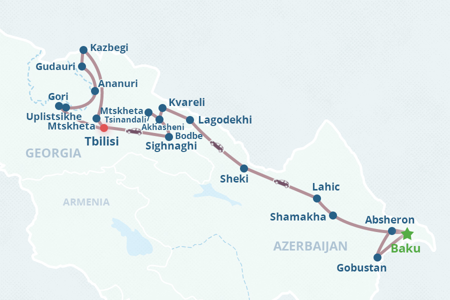 Mapa del itinerario