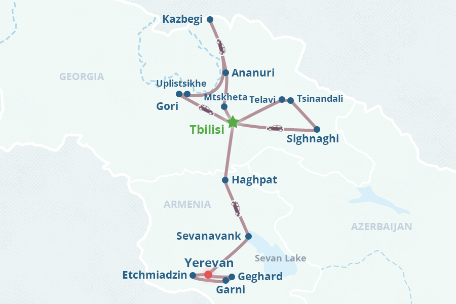 Mapa del itinerario