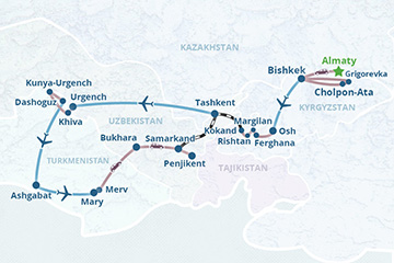 Tour Asia Central en la Ruta de la Seda