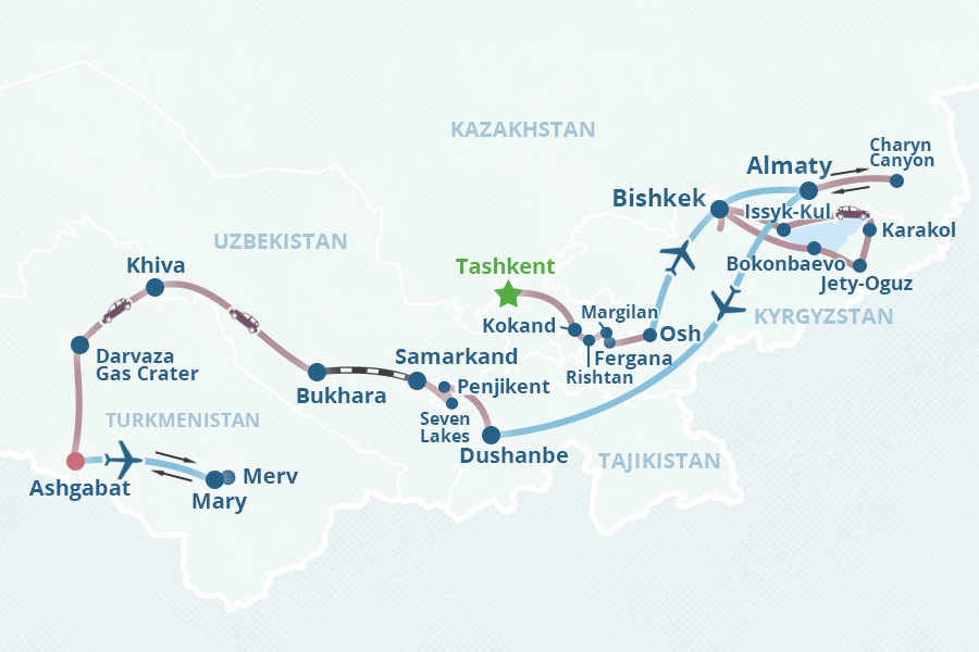 Mapa del itinerario