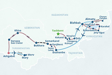 5 Pays en Asie Centrale