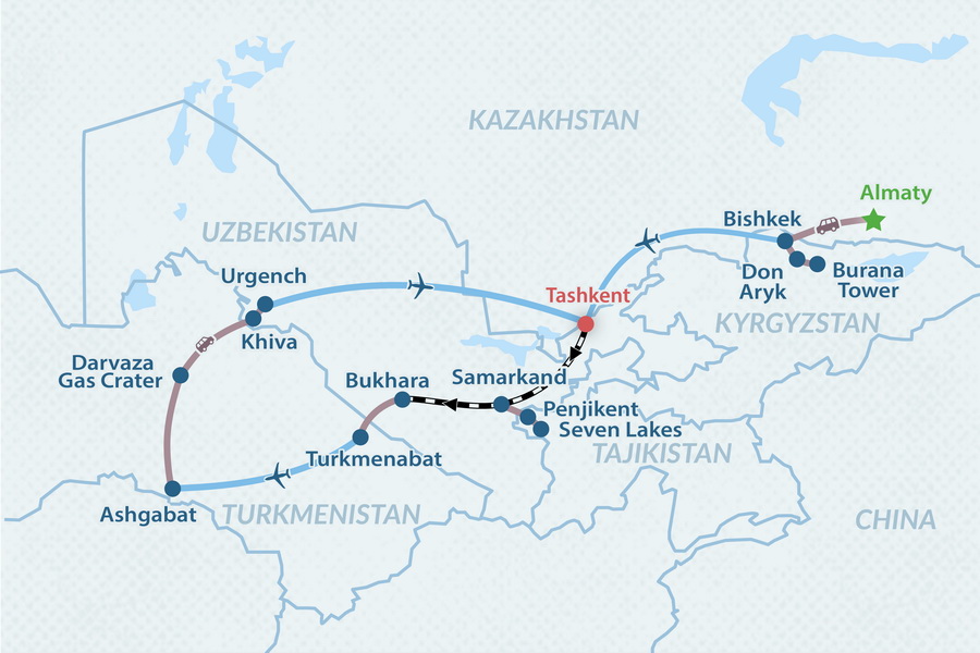 Mapa del itinerario