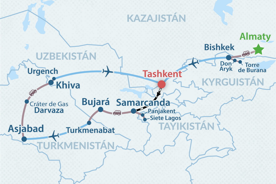 Mapa del itinerario