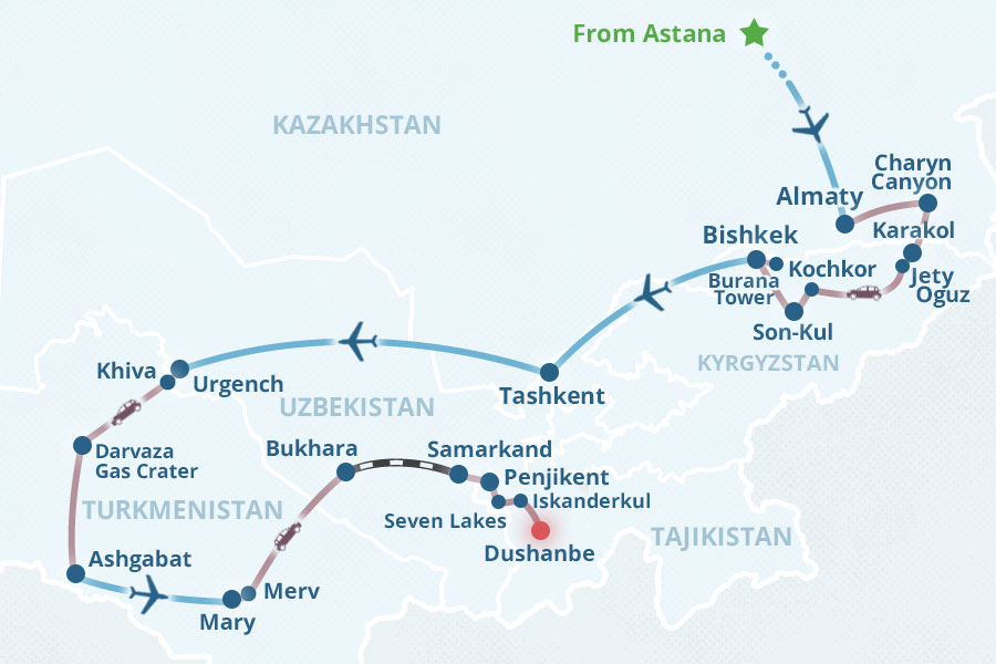 Mapa del itinerario