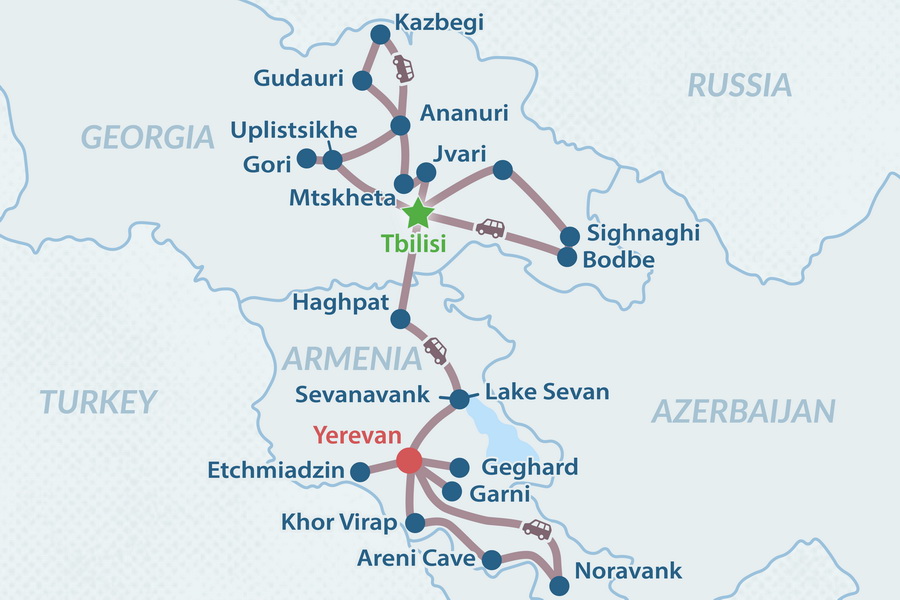 Mapa del itinerario