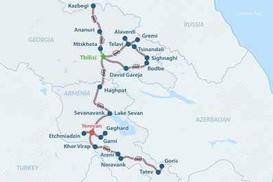 Viaje a Georgia y Armenia de 11 días - en Español Mapa