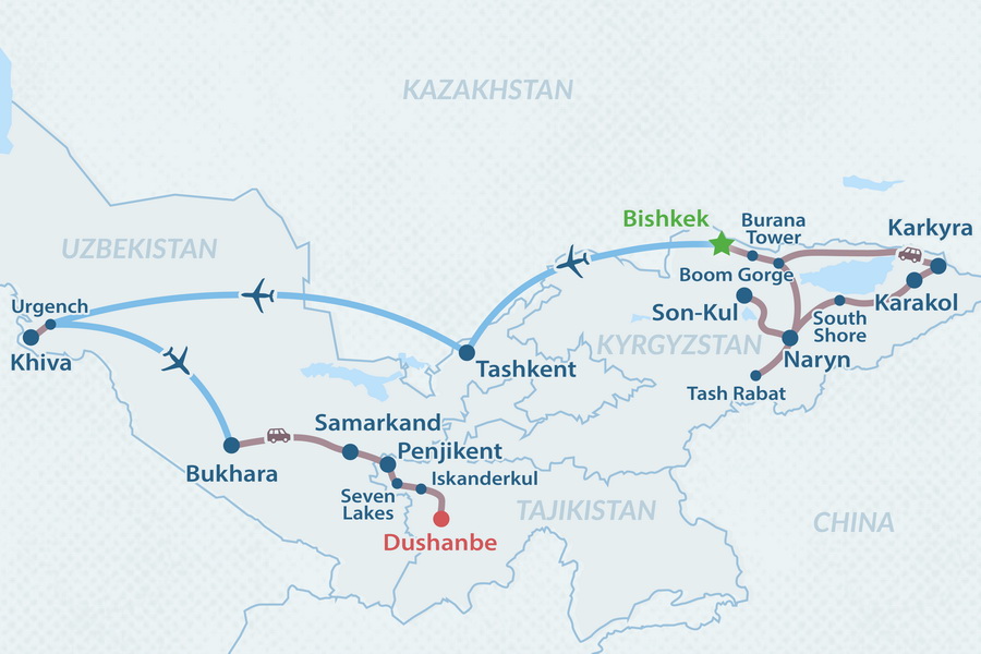 Mapa del itinerario