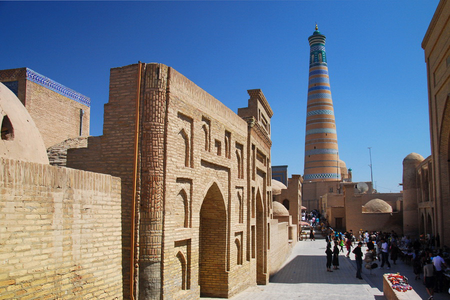 Calle de Khiva (Jiva), Uzbekistán