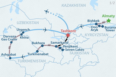 Mapa del itinerario