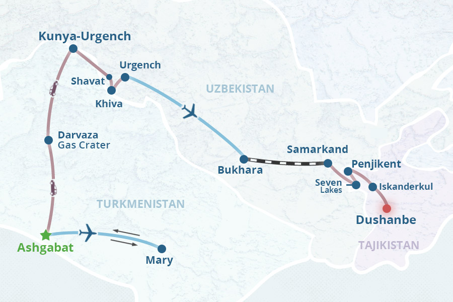 Mapa del itinerario