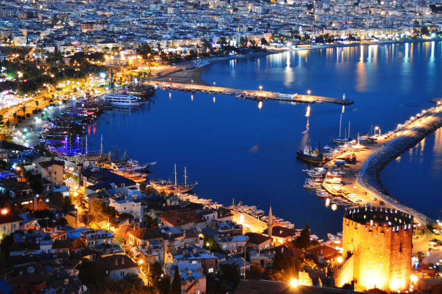 Alanya Harbour at Night