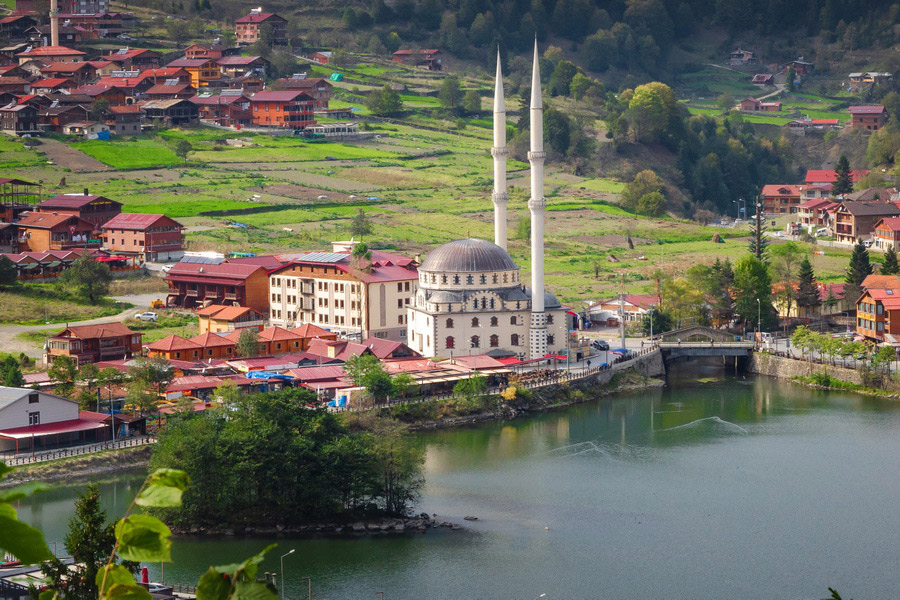 Panoramic View of Uzungöl, Trabzon, Turkey