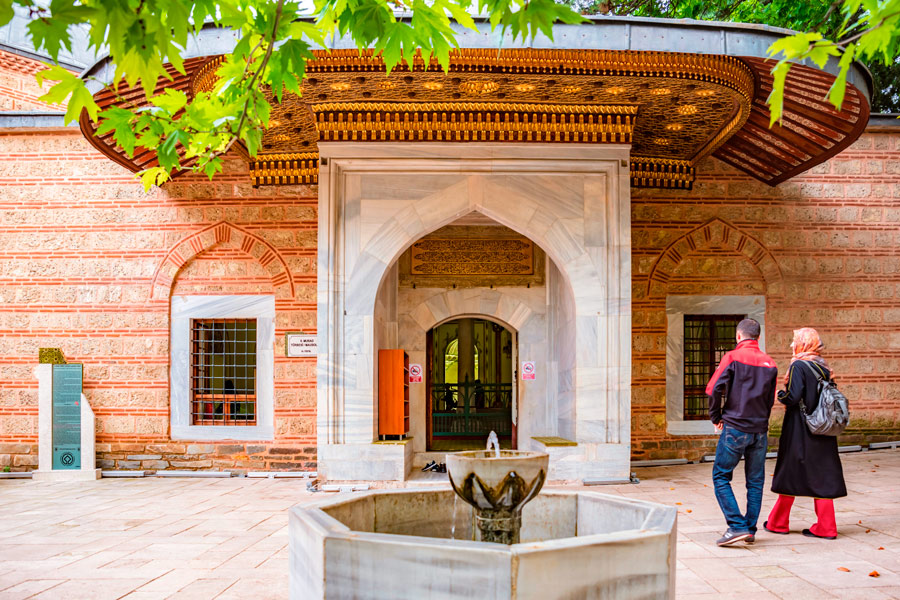 Entrance to Mosque of Murad II, Muradiye Complex, Bursa Entrance to Mosque of Murad II, Muradiye Complex, Bursa