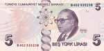 5 lira, Turkey Currency