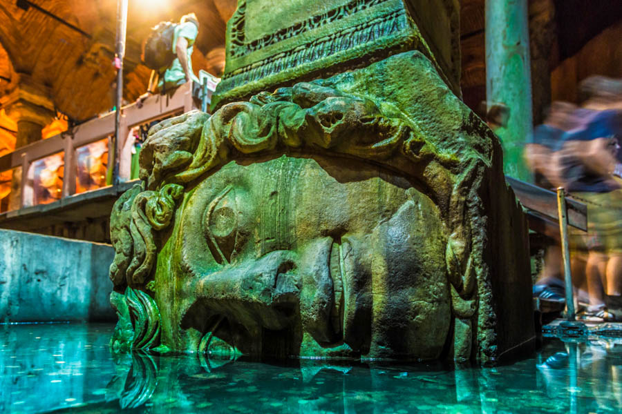 Medusa Head, Basilica Cistern, Istanbul Medusa Head, Basilica Cistern, Istanbul