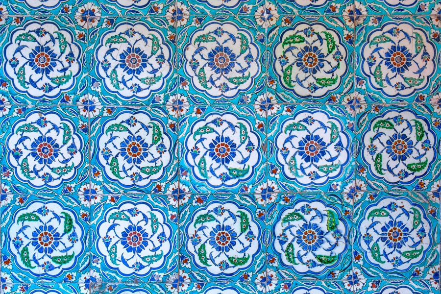 İznik tiles of the Blue Mosque, Istanbul İznik tiles of the Blue Mosque, Istanbul