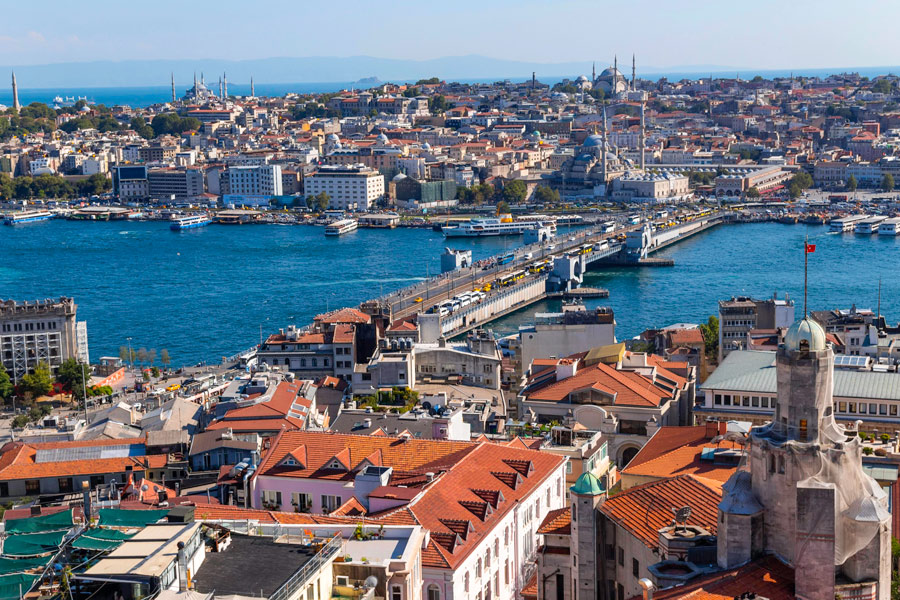 Views of the Golden Horn from the Istanbul Galata Tower