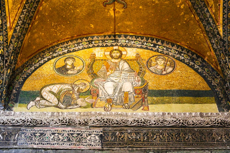 Mosaics of Imperial Gate, Hagia Sophia (Ayasofya Camii), Istanbul