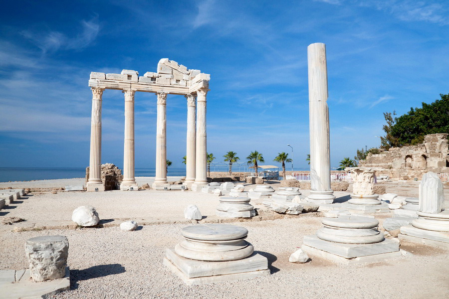 Temple of Athena, Side, Warmer Winter Vacation in Side