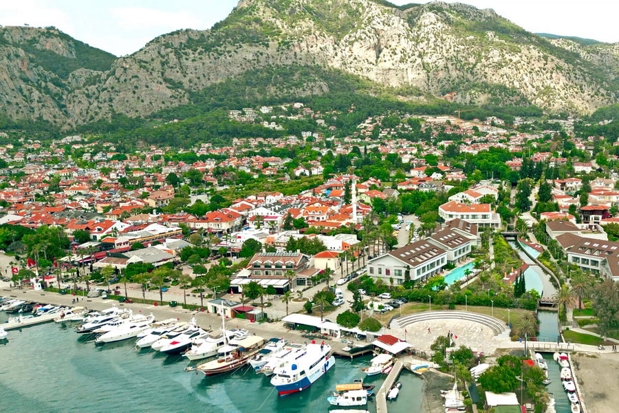 Aerial View of Göcek, Turkey