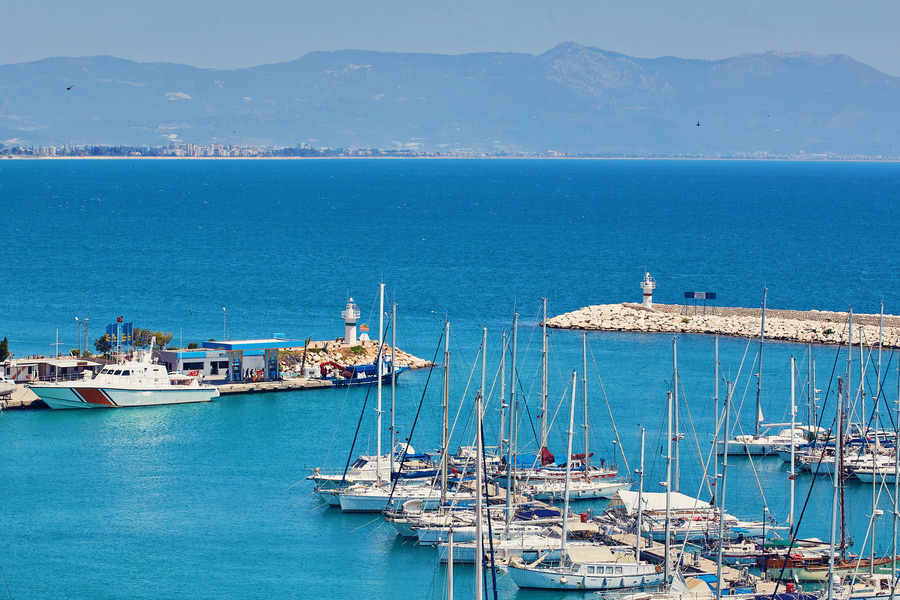 View of Finike Harbour, Alanya Province, Turkey