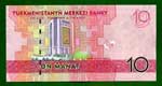 10 manat, reverso