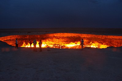 Газовый кратер Дарваза, Туркменистан