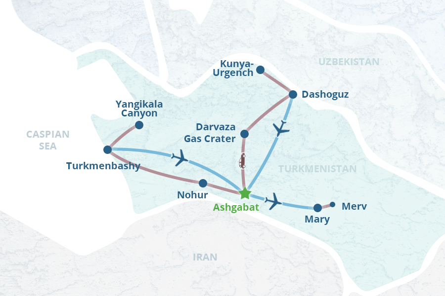 Mapa del itinerario