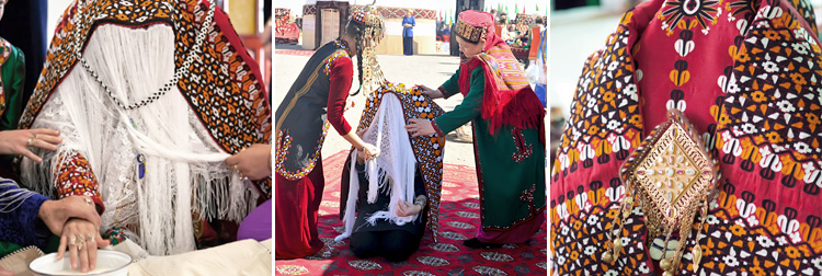 Wedding dress of bride, Turkmenistan